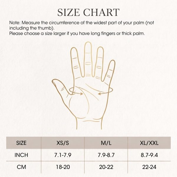 Ololar Air Series Size Guide Ololar Air Series Heated Gloves size guide