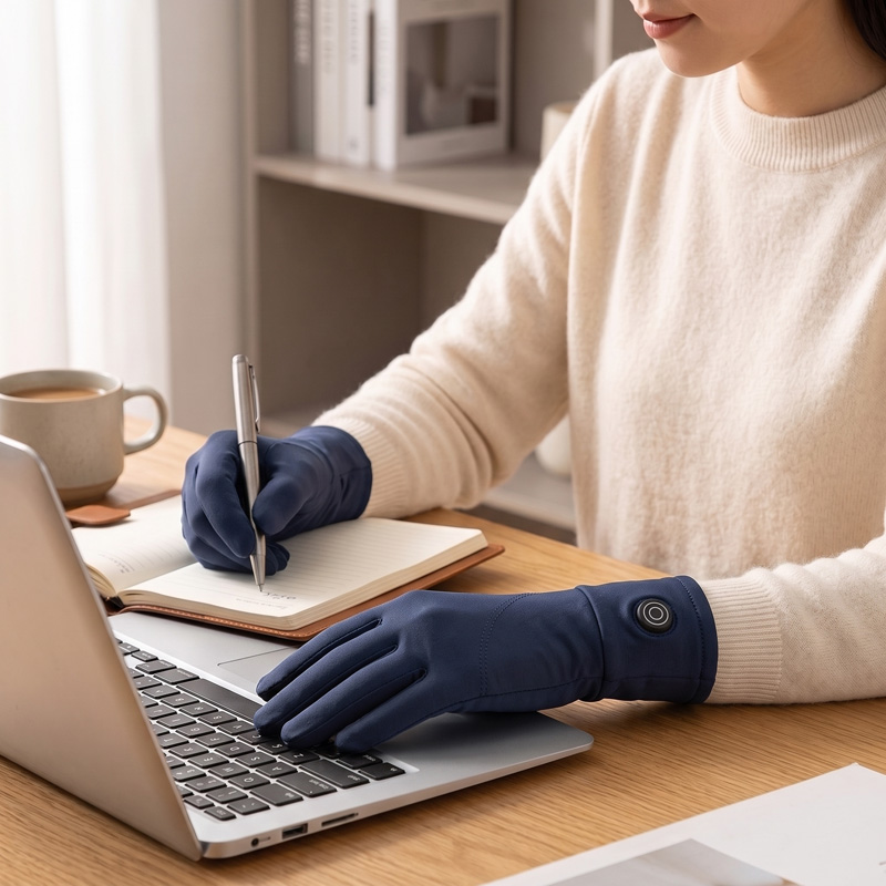 Ololar ultra thin heated gloves designed for cold-sensitive hands during daily activities