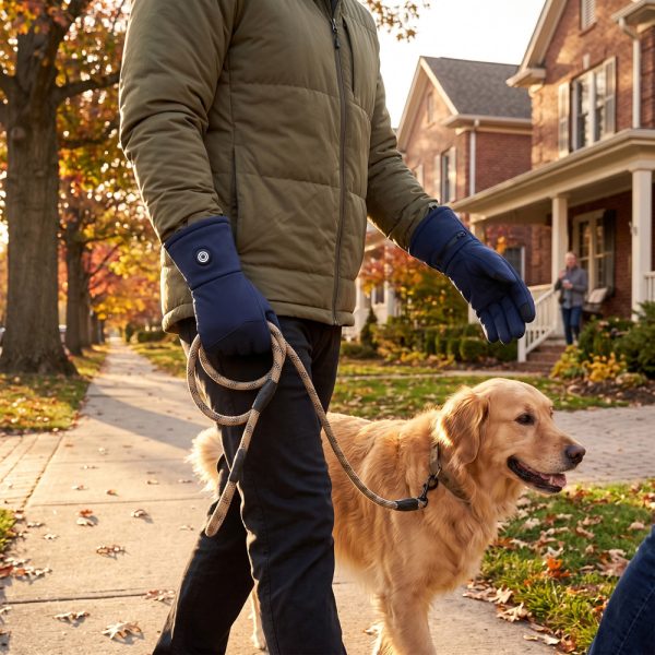 Ololar Flex Series for Dog Walking Full-finger heated gloves for walking the dog in cold weather