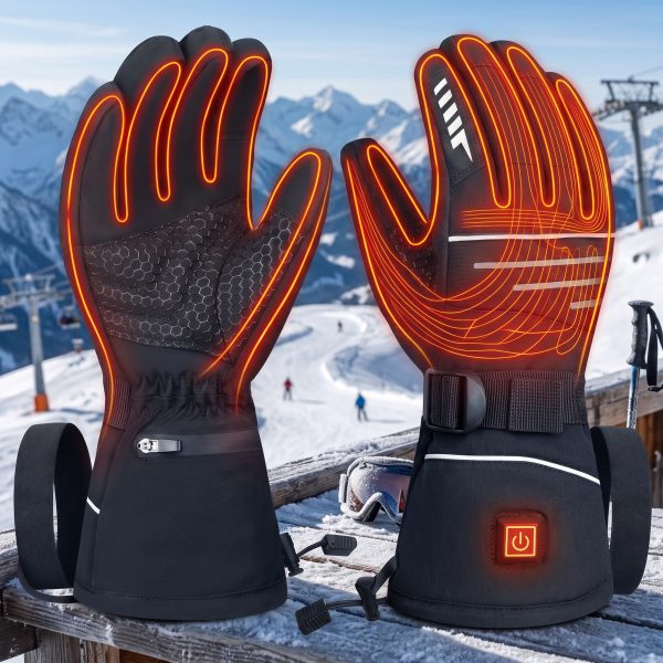 Ololar Shield heated gloves showing active heating