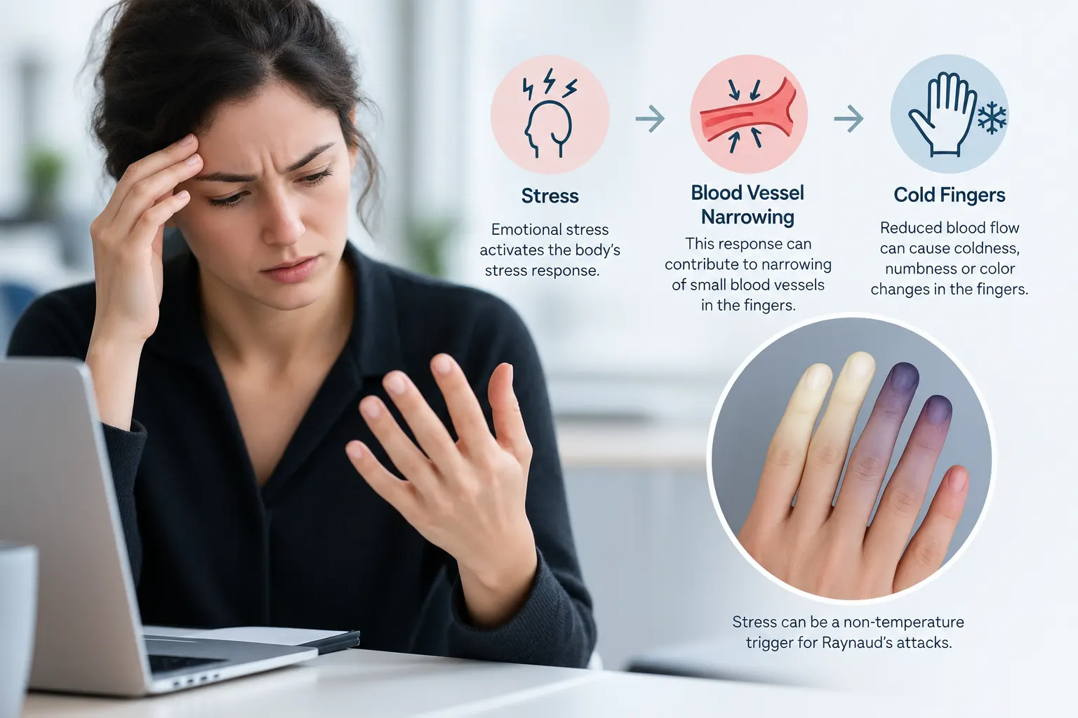 How emotional stress can trigger a Raynaud's attack